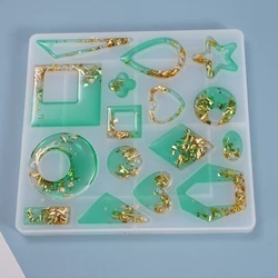 DIY Earrings Pendant Mold Crystal Epoxy Resin Casting Silicone Mould Handmade Crafts Handmade Decorative Jewelry Making Tools