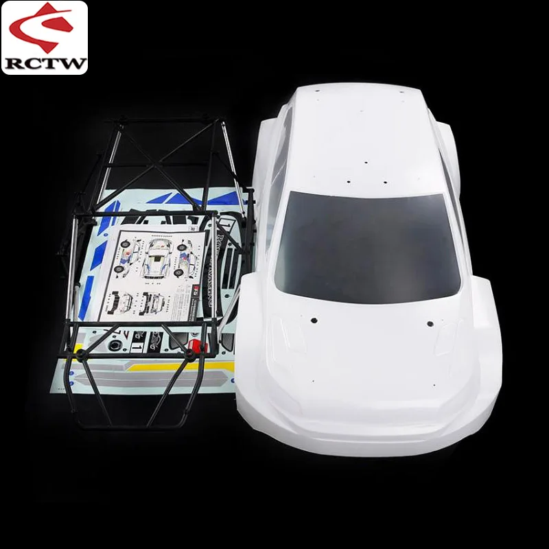 

RC Car Body Shell Cover with Anti-roll Cage and Stickers for 1/5 ROVAN ROFUN RF5 WRC 4WD Rally MCD Truck Spare Toy Upgrade Parts