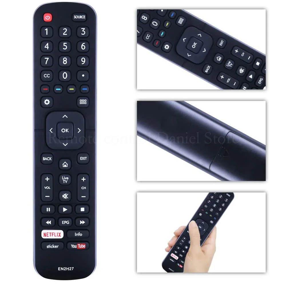 New Replacement EN2H27 For Hisense LED LCD Smart TV Remote Control RC3394408/01 EN2H27HS ER-31607R ER-22655HS Fernbedienung