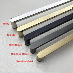 304 stainless steel single side bathroom shower room glass door handle sliding door handle brushed black titanium gold(SJ-3209)
