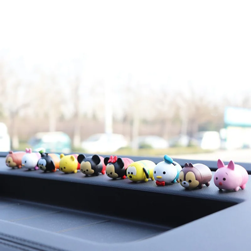 10Pcs PVC Creative Doll Car Center Console Model Ornaments Cute Auto Dashboard Animal Decorations Car Accessories Gifts Toys