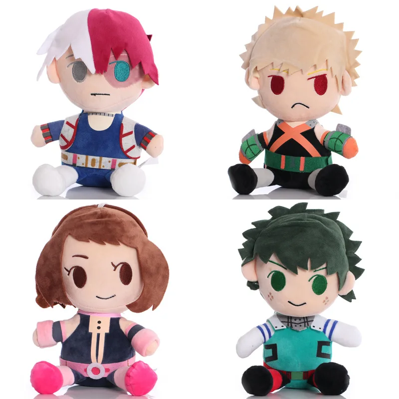 

4pcs/set Anime My Hero Academia Plush Toys Cute Soft Stuffed Sit Version Izuku Midoriya Katsuki Bakugou Shouto Todorok Dolls