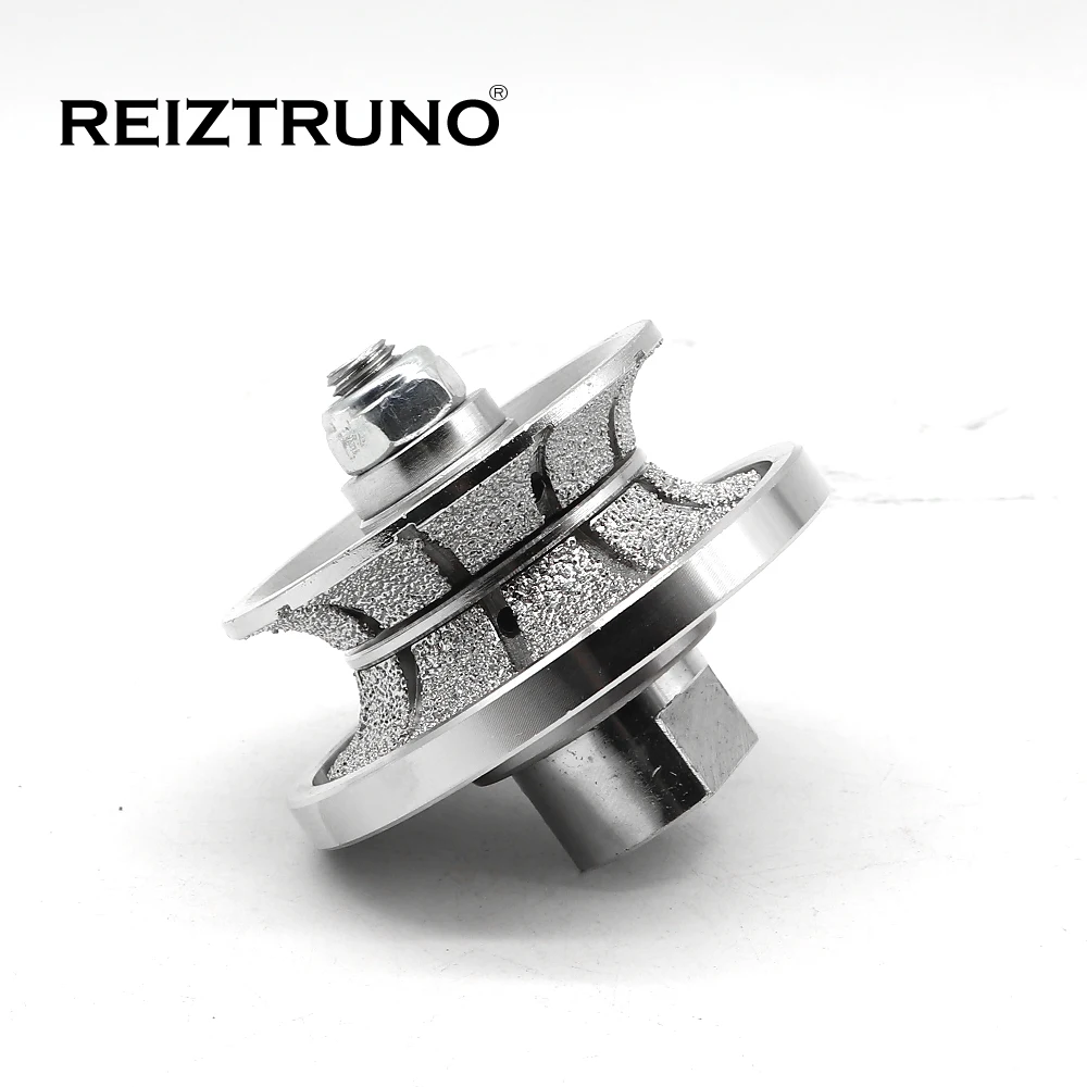 Reiztruno V20 vuoto brasato Completa Bullnose diamante a mano profilers/mano punte del router Per Il routing di granito e marmo, d65mm, 1pc