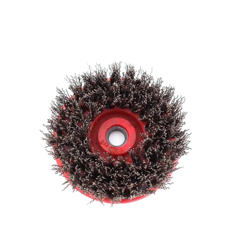 4 Inch Round Circular Steel Wire Diamond Antique Abrasive Brush For Grinding And Cleaning Polishing Stone Marble Granite