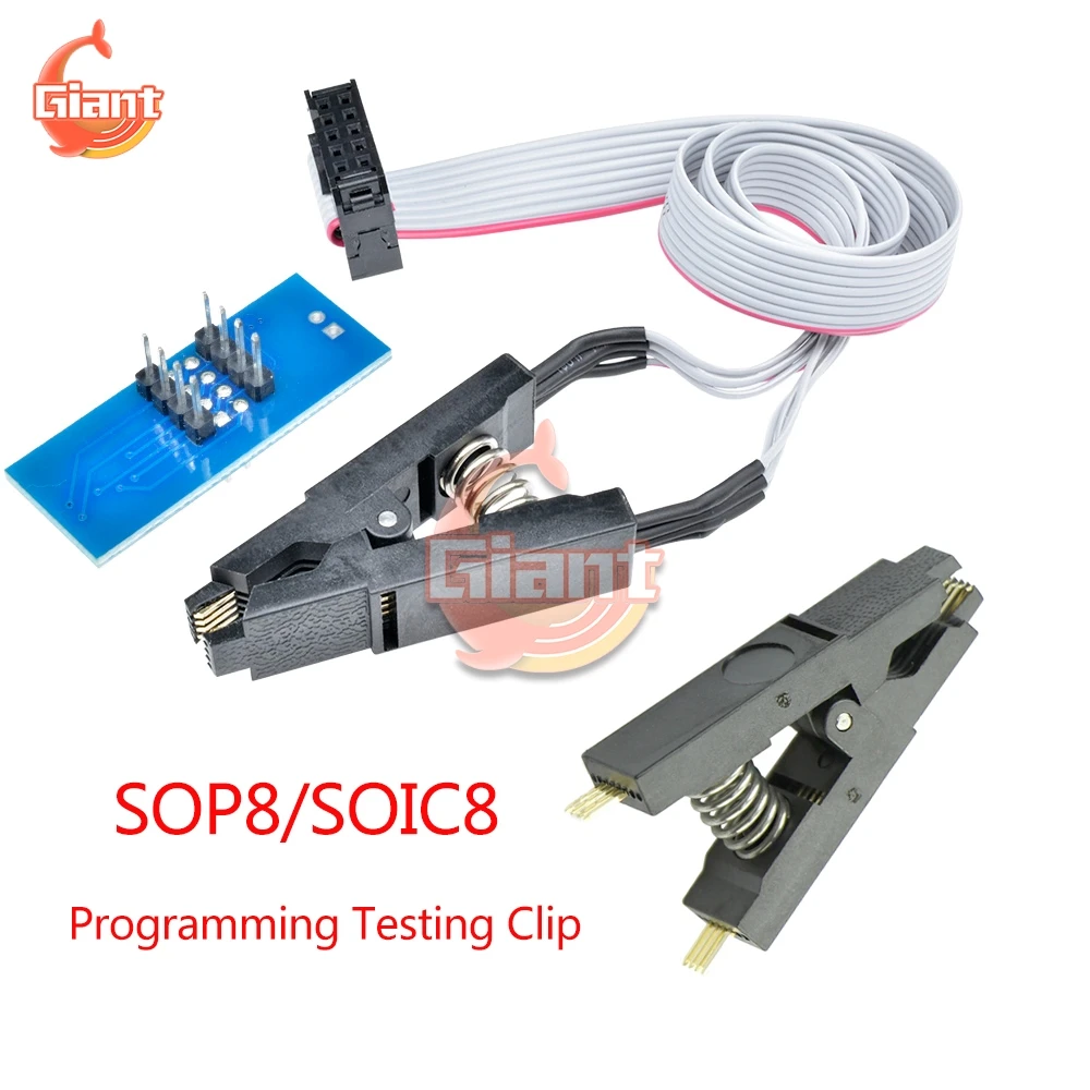 SOP8 SOP SOIC 8 SOIC8 DIP8 DIP 8 Pin IC Testing Clip For EEPROM 93CXX/25CXX/24CXX in-circuit Programming on USB Programmer