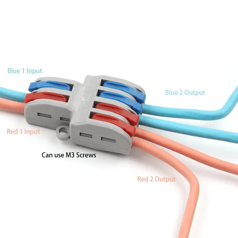 5pcs SPL-42/62 Wire Connector Universal Wiring Cable Connector Push-in Conductor Mini Fast Terminal Block