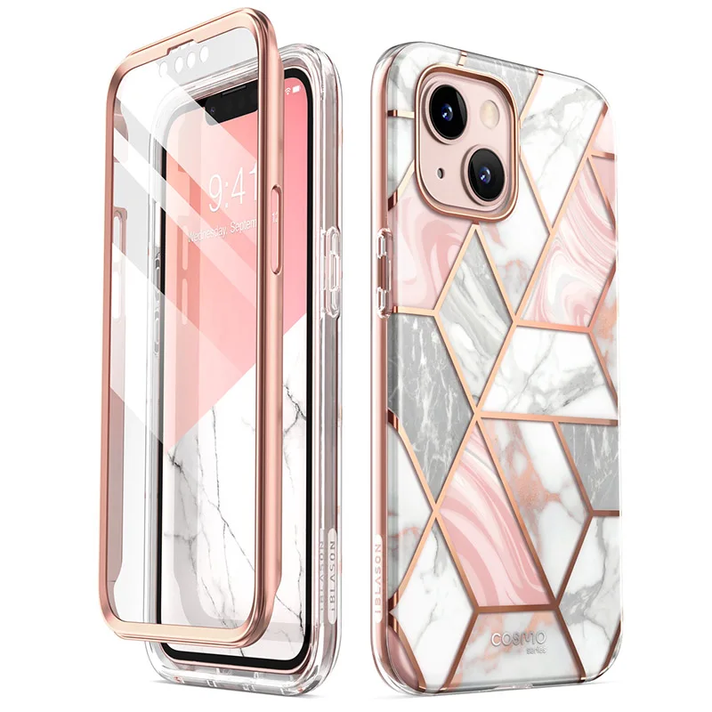 For iPhone 13 Mini Case 5.4 inch (2021) I-BLASON Cosmo Slim Full-Body Stylish Protective Case with Built-in Screen Protector