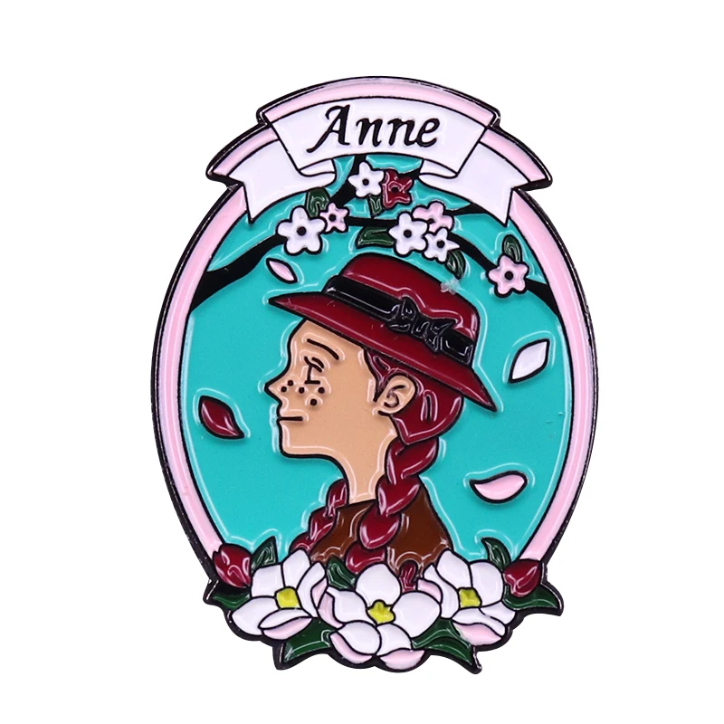 Green Gables Badge Childhood Heroine Anne Enamel Pin  L.M. Montgomery Book Quotes Brooch Bookworm Literature Readers Spirits