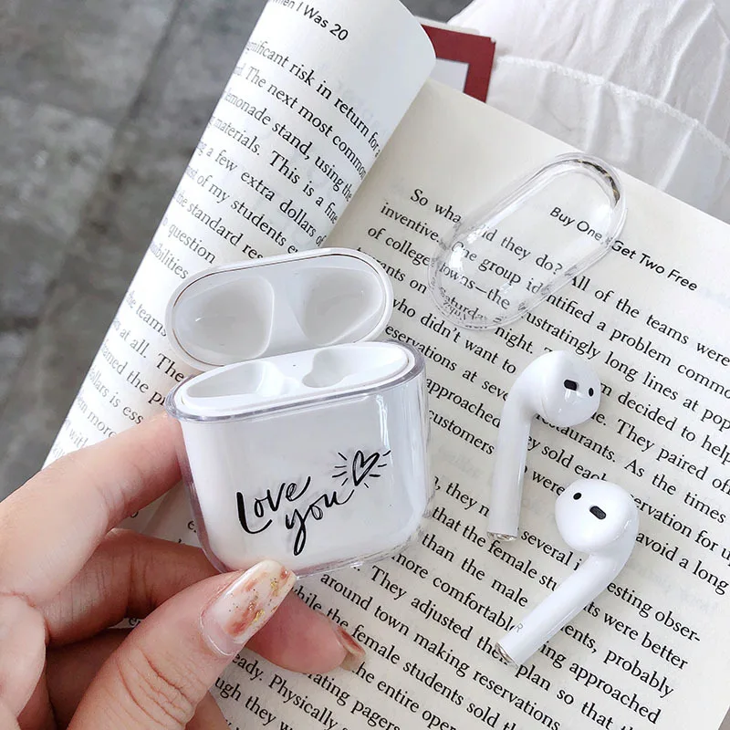 بسيطة الملك لا تلمس اللاسلكية سماعة حالة ل AirPods 1 2 برو 3 حالات لينة سيليكون واضحة غطاء حالة وقائية