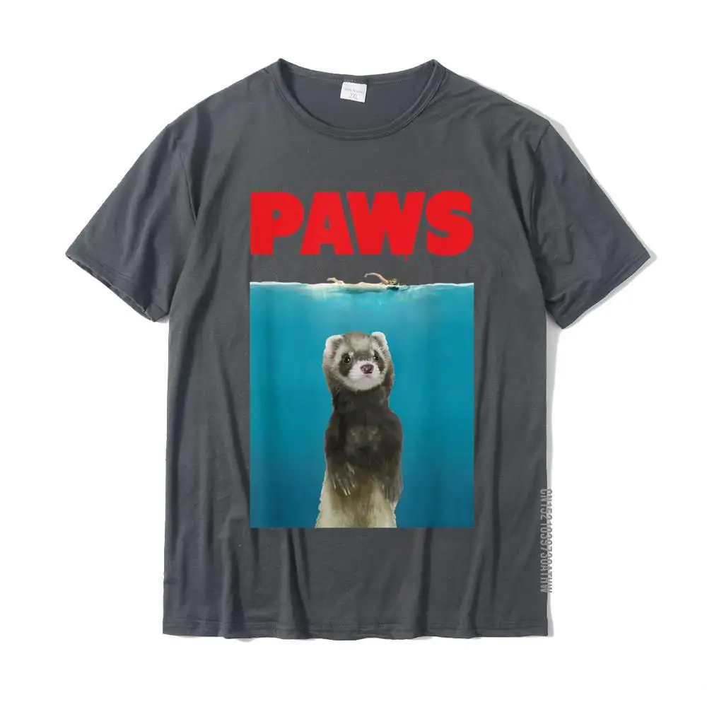 Paws Ferret Funny T-Shirt Parody Ferret Lover Gifts Fitness Tight Tops & Tees For Men New Coming Cotton Top T-Shirts Print