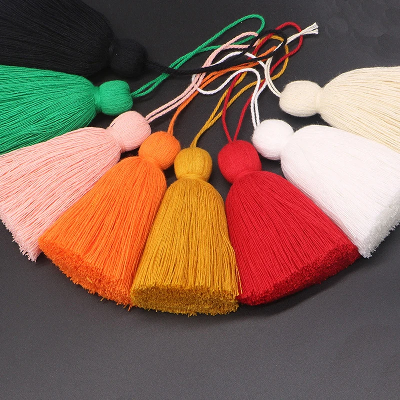 1Pack Super Fat Cotton Fabric Tassels Fringe Home Curtain Garment Bag Decorative Accessories Handmade DIY Crafts Big Tassels