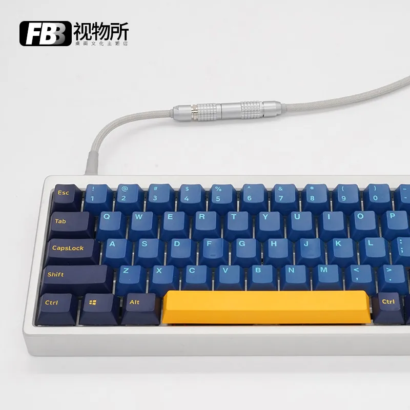 

FBB Cables Keycap Theme Handmade Customized Mechanical Keyboard Cable Braided Charging Cable C6 Automatic Lock Aviation Plug