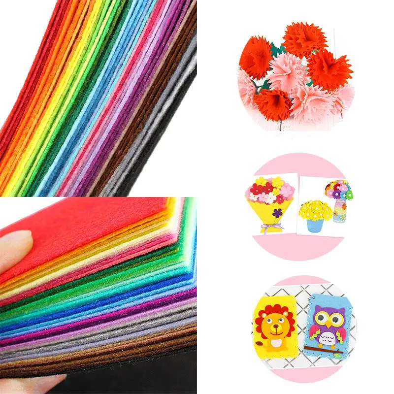 40 sztuk włókniny robótki czuł tkaniny 10x1 0cm obrus patchworkowy pakiet dla dzieci Scrapbooking Doll sztuka szycia DIY pikowania arkusz