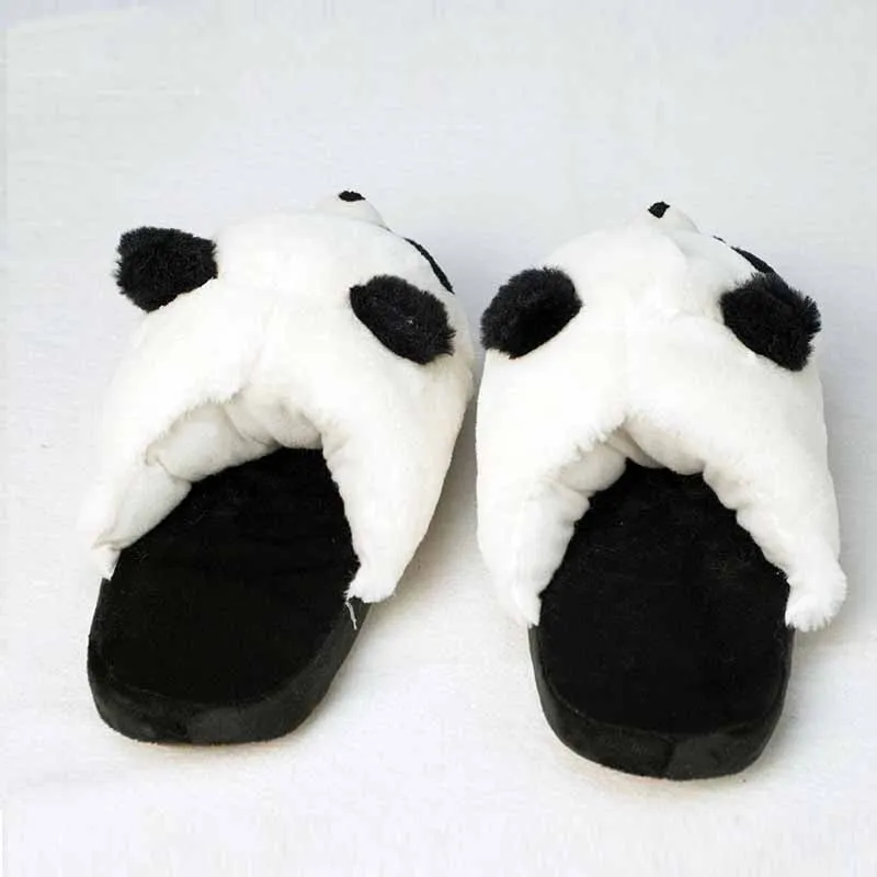 Special Panda Fur Slippers Unisex Cute Funny Shoes Men Women Winter Slippers Custom Slippers Home House Slippers Children Indoor