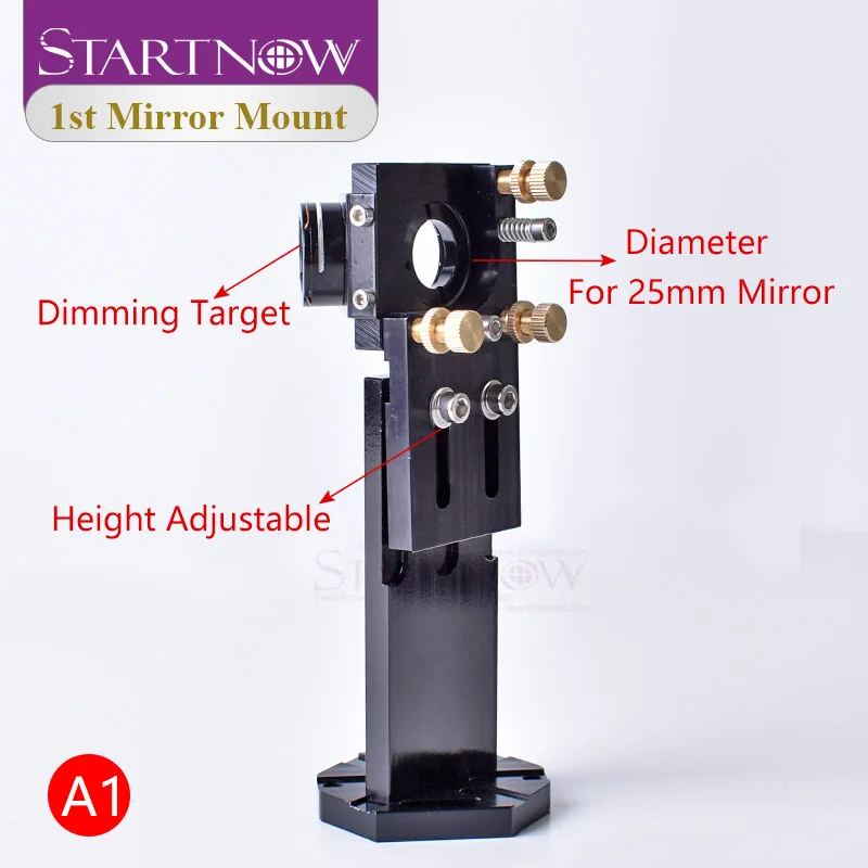 Startnow CO2 Testa Laser Set con Regolazione di Destinazione Dia.20 FL 50.8 & 101.6 millimetri D25/Specchio Integrativo Supporto Per macchina di