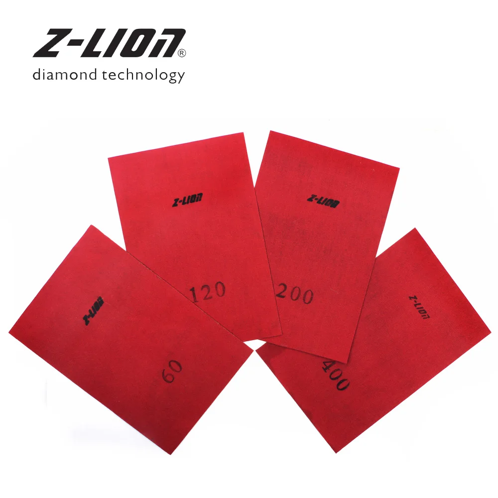 Z-LEAP 120*180mm Sandpaper Dry Wet Diamond Electroplated Hand Polishing Pad Glass Granite Marble Concrete Abrasive Sanding Tool