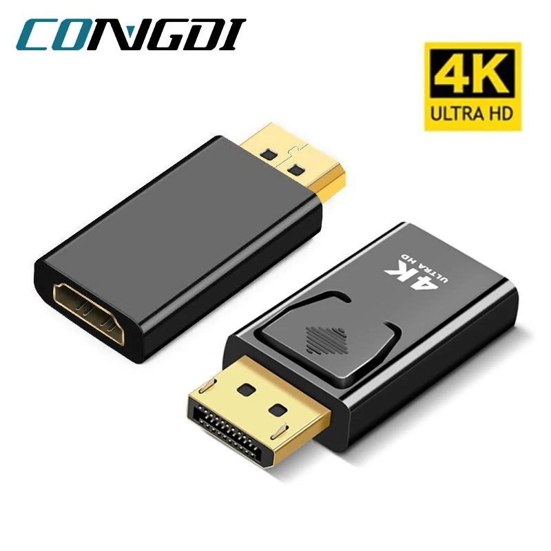 4K Port wyświetlacza na HDMI kompatybilny Adapter męski na żeński DP do HDMI kompatybilny kabel HD Audio wideo dla PC TV projektor do laptopa