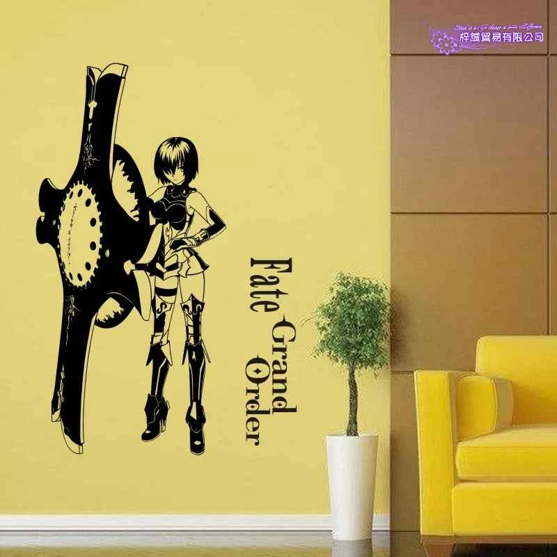 Mash Kyrielight Wall Decal FGO Shielder Vinyl Wall Stickers Decal Decor Home Decorative Decoration Anime Car Sticker