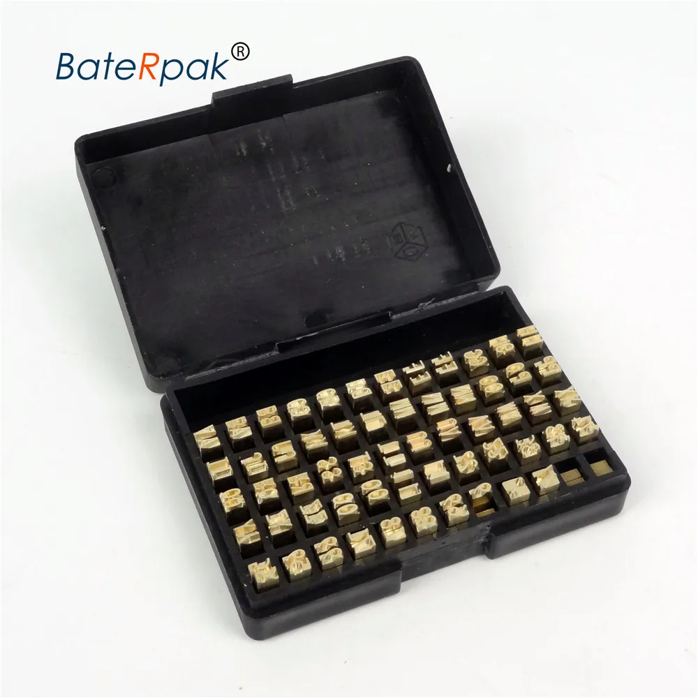 BateRoak-letras de latón, máquina de codificación de cinta de DY-8, caracteres, 2x4x15mm/2x3x15, 73/120 unids/lote por caja