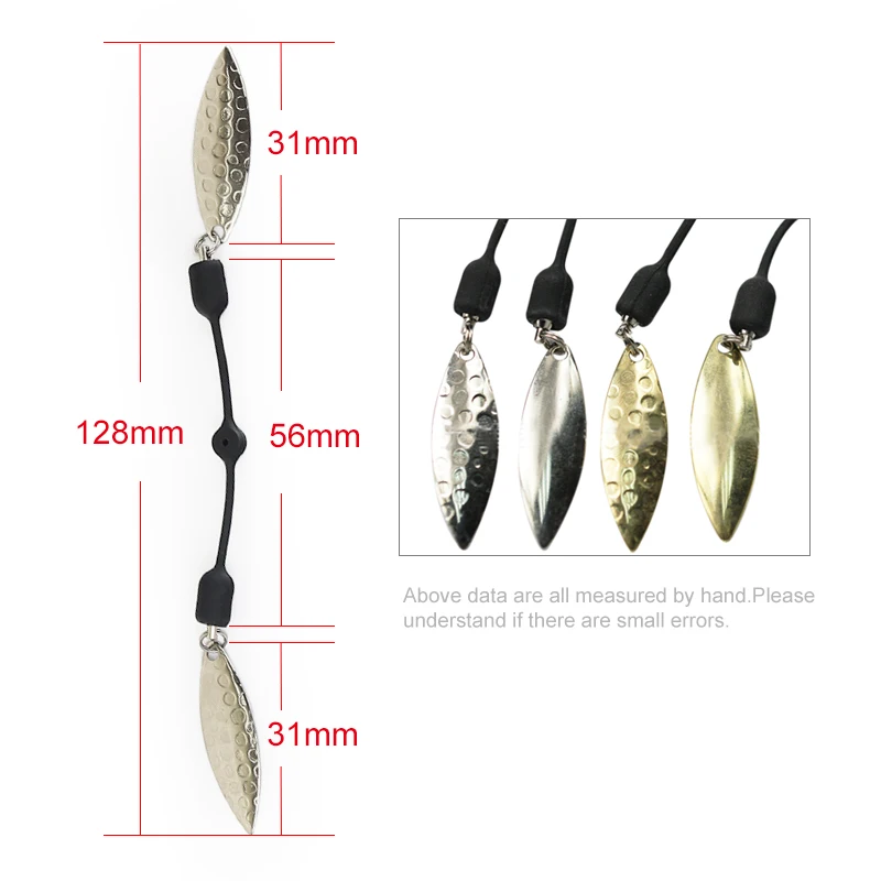 Mosodo 4 stks Twin Blade Vissen Spinner Aas Lokt Zwemmen Jigs Rammelaars Colorado Blades Spinnerbait Buzzbait Chatterbait Accessoires