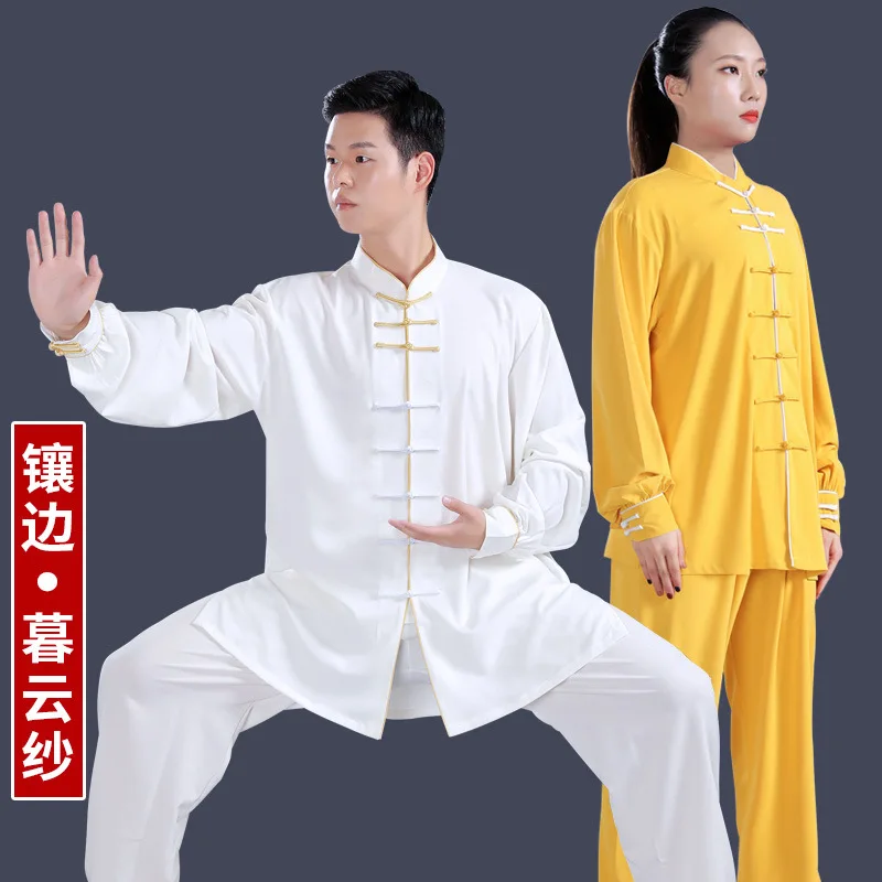 

Autumn Unisex Men Kungfu Tai Chi Martial Arts Uniforms Chinese Traditional Loose Shirt+pant Jogger Casual Workout Meditation Set