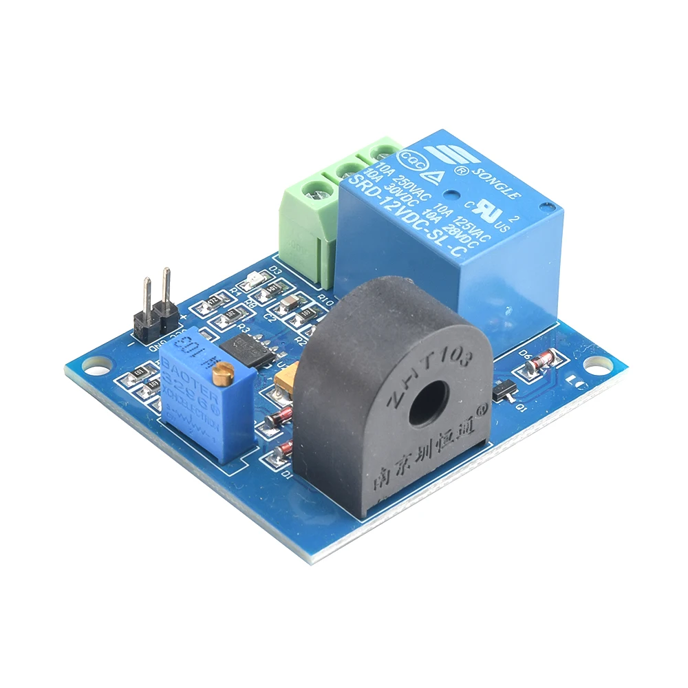 5A 5V 12V 24V Bảo Vệ Quá Dòng Cảm Biến Dòng Điện AC Rơ Le Cảm Biến Phát Hiện Cảm Biến Rơ Le