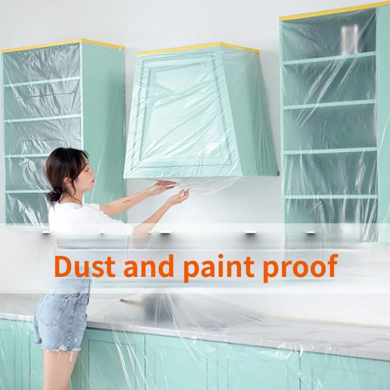 20M Dust Proof Film Household Protective Film One Time Decoration Cover Film Anti Paint Plastic Cloth Furniture Dust Cover