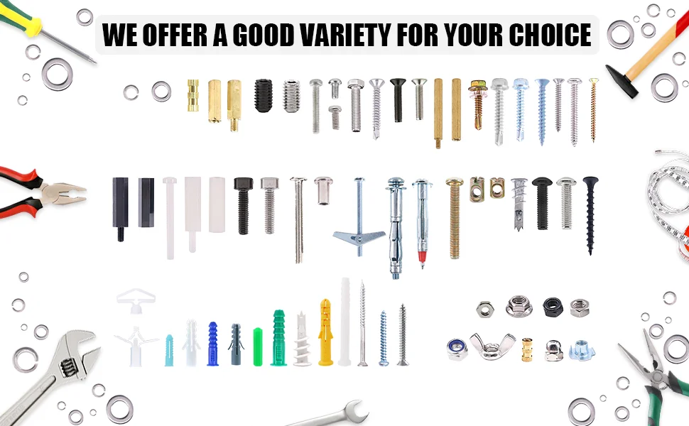 M4 Drywall Screws Sharp Point Self Tapping Screws Wood Screws Assortment Set Phillips Bugle Head for Drywall Sheetrock,Furniture