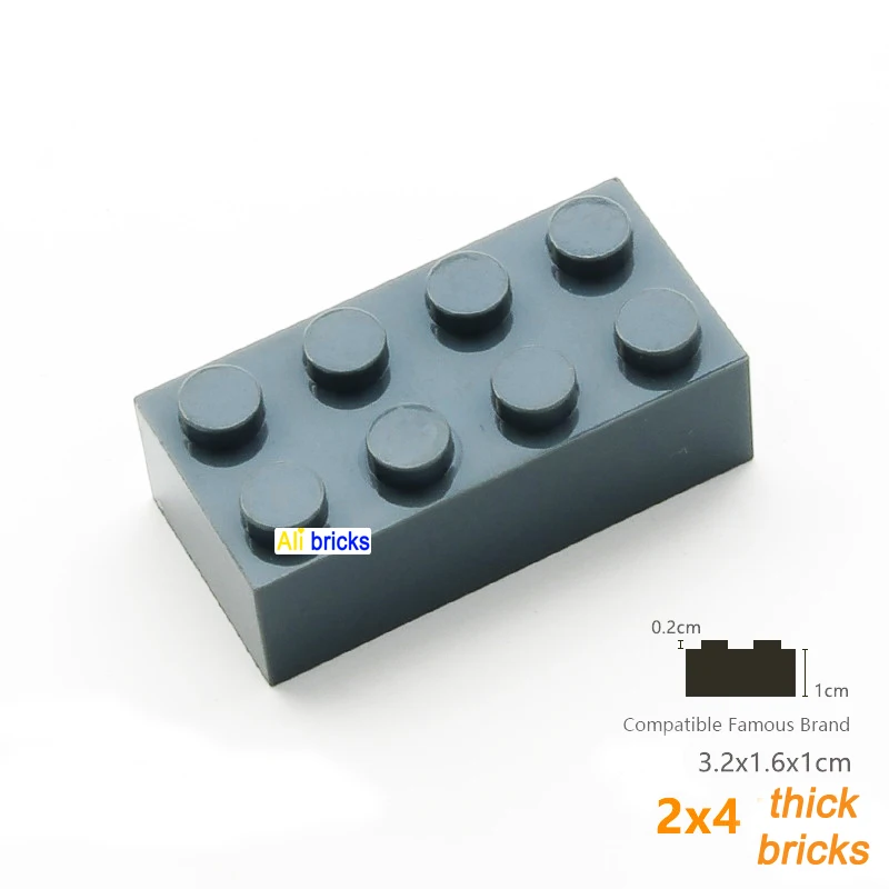 300pcs 2x4 Dot DIY Building Blocks Thick Figures Bricks Educational Creative Size Compatible With Plastic Toys for Children 3001