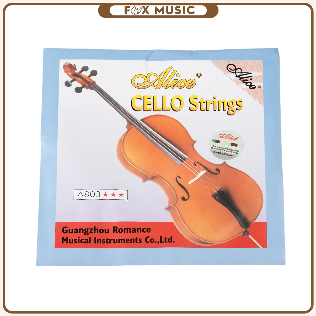 

Alice Cello String Set Cello Strings Nickel Silver Wound For 4/4 Cello New