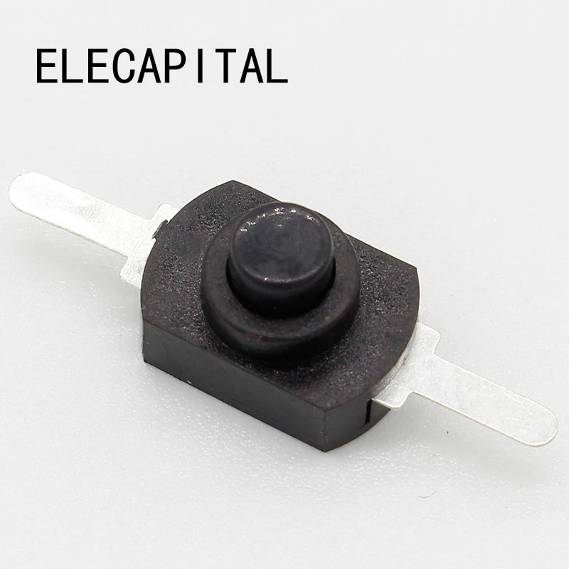 Free shipping 10pcs DC 30V 1A Black On Off Mini Push Button Switch for Electric Torch