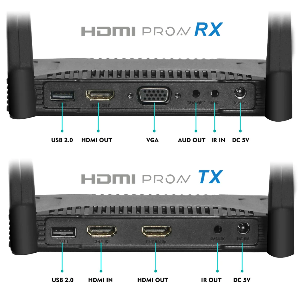 Imagem -05 - Extensor de Vídeo Hdmi 1.4 Vga Kit de Extensão de Vídeo Compatível com Transmissor e Receptor 5g Full hd 2k @ 60hz