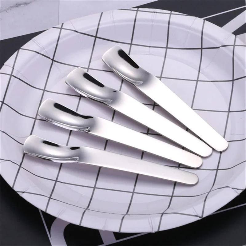 

Set of 10 Ice Cream Spoons Creative 304 Stainless Steel Dessert Dessert Milkshake Teaspoons Coffee and Tea Spoons