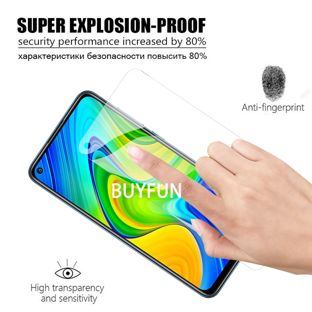 1-3 قطعة غطاء الشاشة الزجاج ل Xiaomi Redmi ملاحظة 9 شفافة زجاج الأمان المقسى فيلم ل Xiami Redmy Note9 واقية غلاس