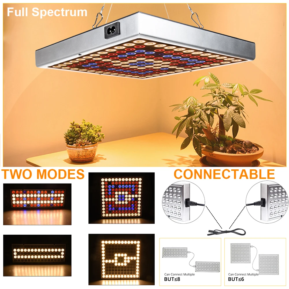 45W LED Grow Light Greenhouse Hydroponics Plant Spotlight Full Spectrum Grow Tent Floodlight Indoor Lighting Plant Growth Lamp