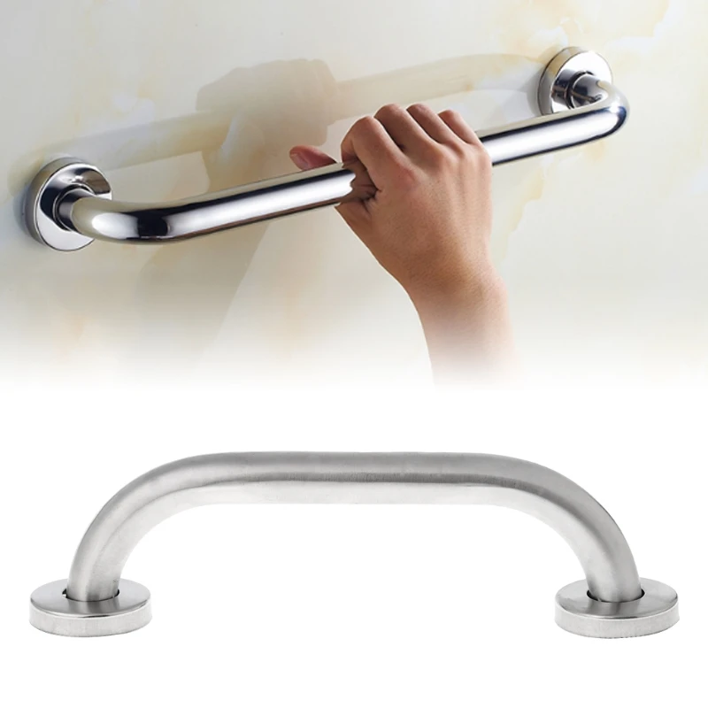 D0AC supporto per doccia da bagno in acciaio inossidabile maniglione a muro maniglia di sicurezza asciugamani guida 20cm