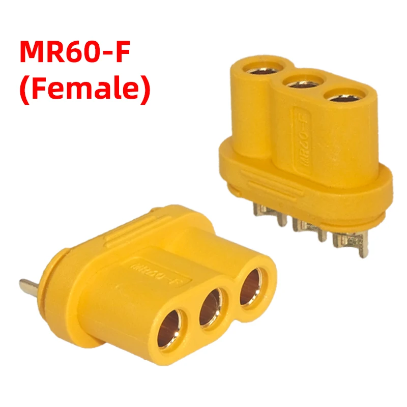 Amass MR60 Connector Brushless Motor motor ESC Male and Female Docking Terminal Toy Model Accessories 3-Pin Terminal Block