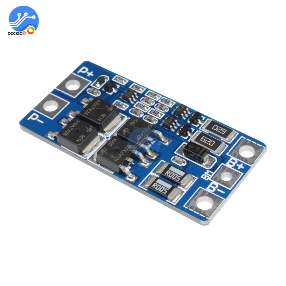 BMS 2S 10A 8.4 فولت 7.4 فولت 18650 بطارية ليثيوم لوح حماية PCM PCB بطارية موازن ليثيوم أيون يبو لشحن 18650