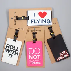 Accessori da viaggio novità lettere bagaglio etichetta da viaggio valigia in Gel di silice ID supporto Addres etichetta d'imbarco per bagagli etichetta portatile