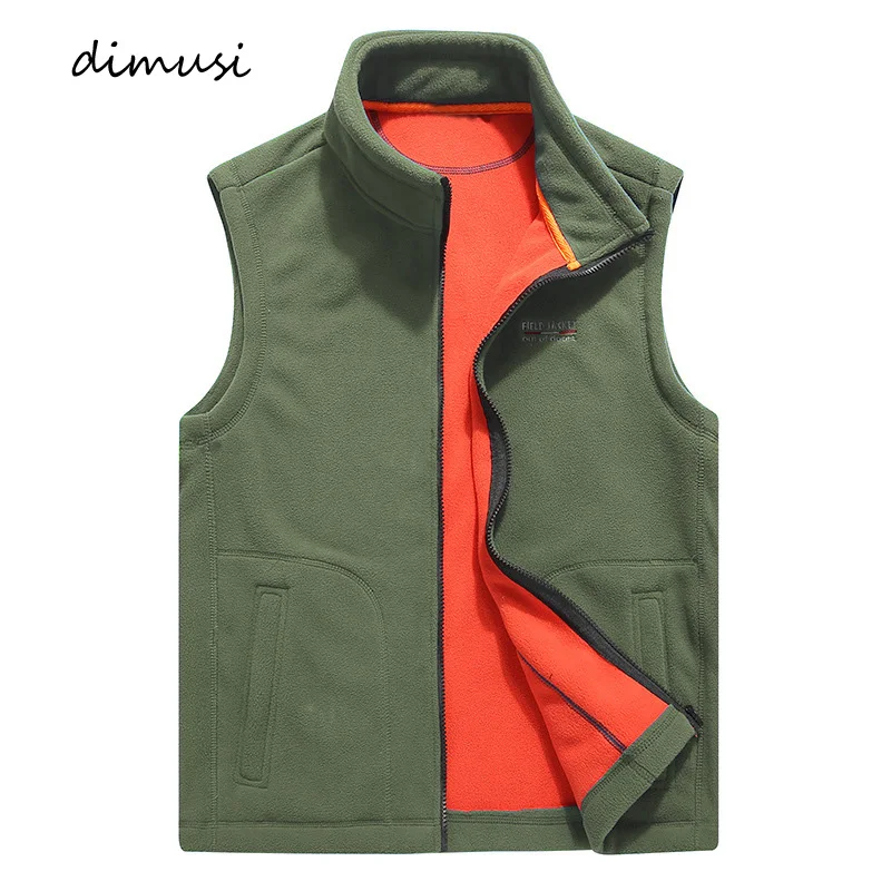 

DIMUSI Winter Men's Fleece Vests Male Thick Warm Waistcoats Casual Outwear Thermal Soft Vests Man Windbreaker Sleeveless Jackets