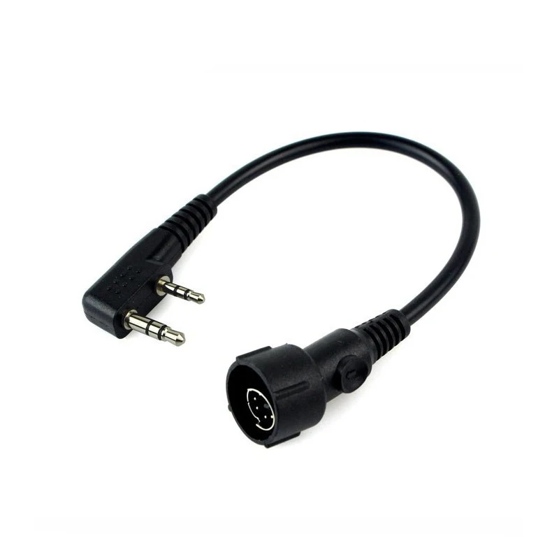 Noise Cancelling Aviation Microphone Headset, Walkie Talkie Earpiece, Round PPT for Kenwood Baofeng UV-5R H777