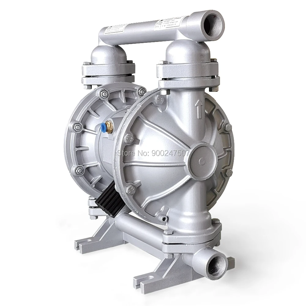 Bomba química operada por aire, doble diafragma, 1/2 \'\', 19L/min, neumática, aleación de aluminio, bomba de combustible líquido, tratamiento de agua