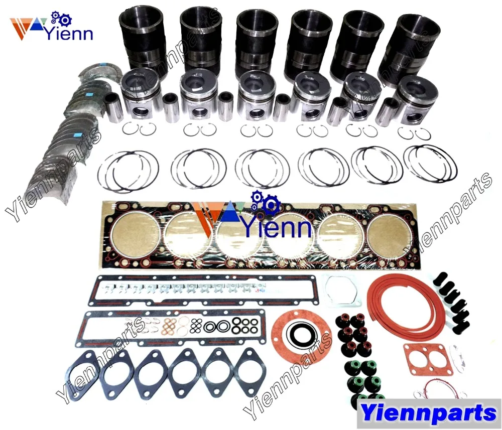 

For Cummins 6CTA8.3 Overhaul Rebuild Kit Piston and Piston Ring Cylinder Liner Full Head Gasket Set Kit Main Rod Bearing Set