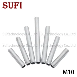 2pcs M10 Full Tooth Screw Hollow Straight Tube Pole Diameter 10mm Outer Tooth Galvanized Lamp Lamp Chandelier LED Accessories