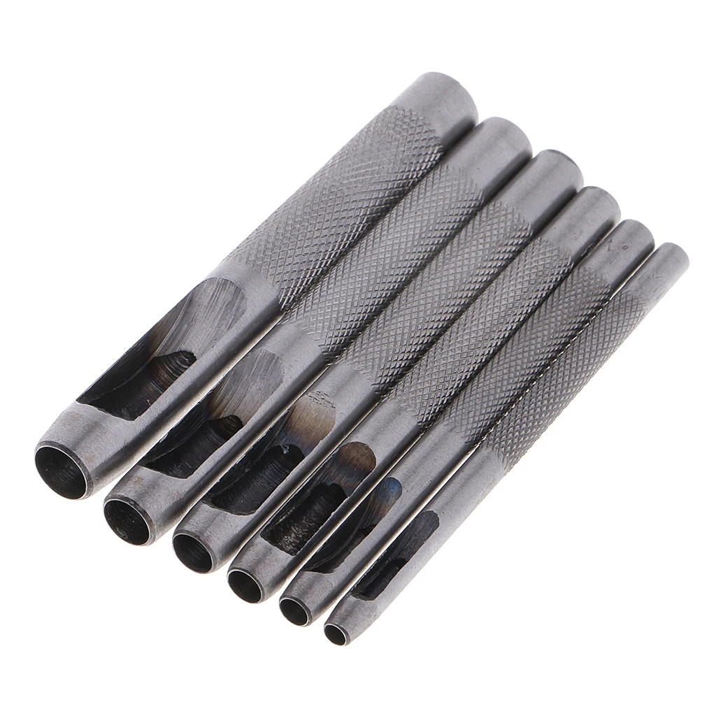 6Pcs Hollow Punch Set Hole Cutting Leather Plastic Paper Gaskets Tools 3/4/5/6/7/8/mm