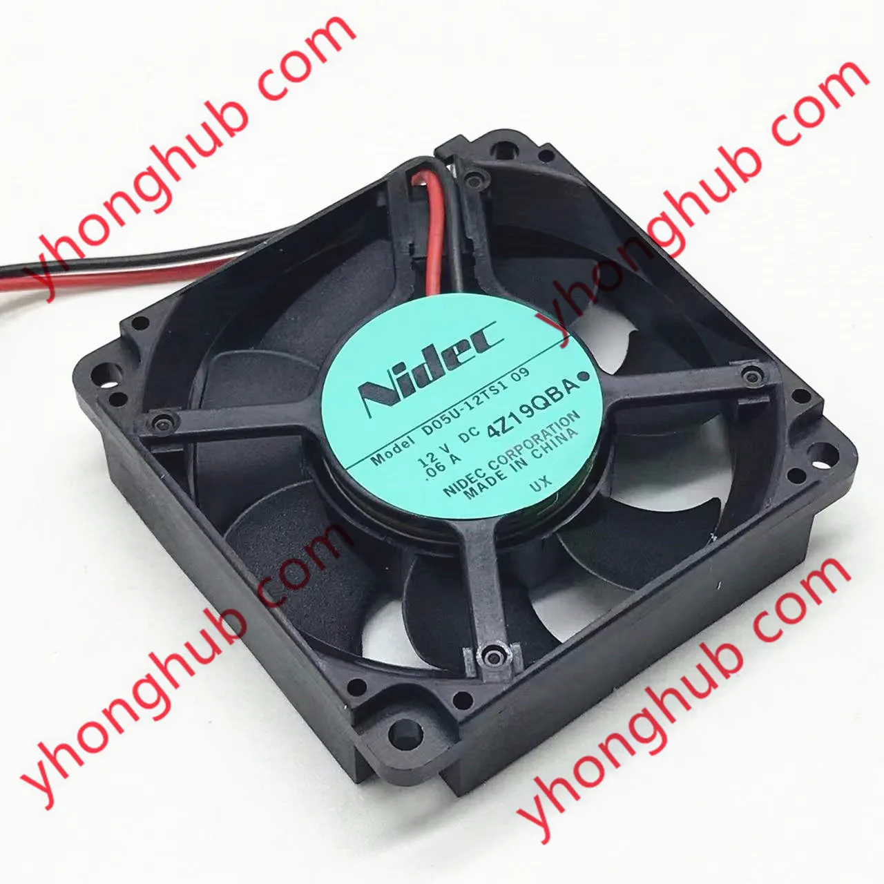 

Nidec D05U-12TS1 09 DC 12V 0.06A 50x50x10mm 2-Wire Server Cooling Fan