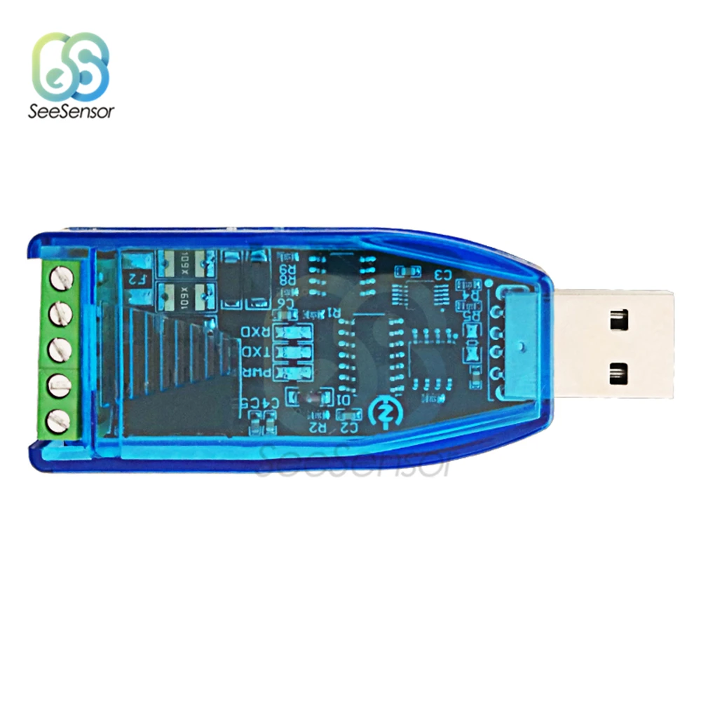 Isolated Industrial USB To RS485 Converter CH340E Communication Module TVS Protection Short Circuit Protection USB 5V