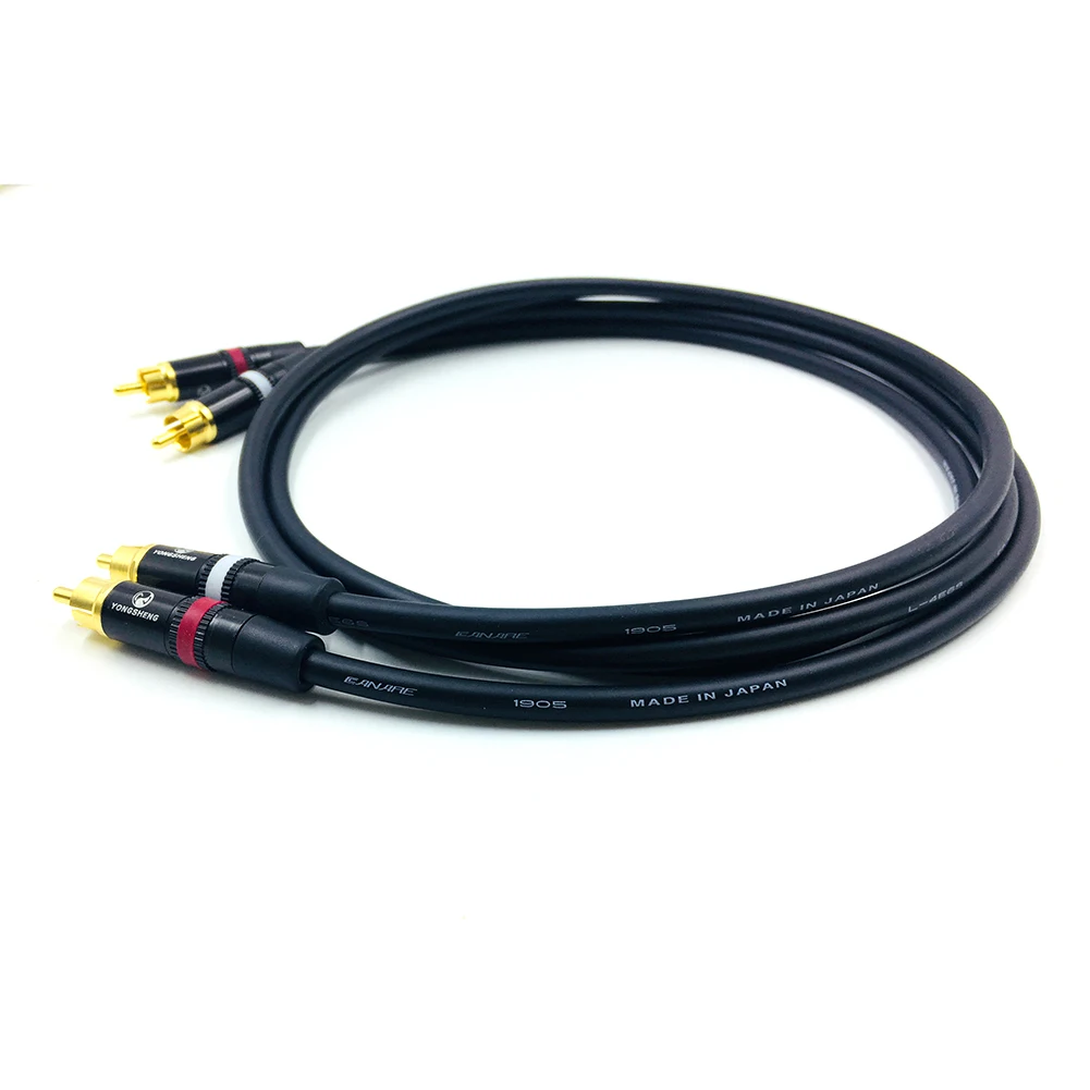 Pair(2pcs) A56 Hifi Canare 5N OFC Audio RCA cable High End HIFI RCA Audio Cables