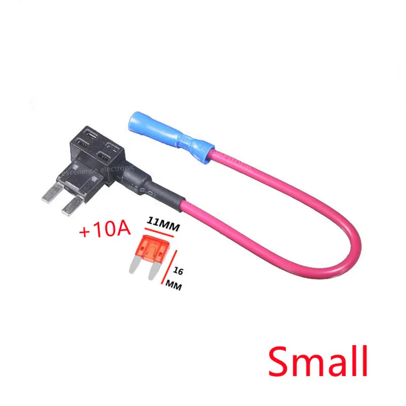 12V Mini Small Medium Size Car Fuse Holder Add-a-circuit TAP Adapter with Micro Mini Standard ATM Blade Fuse