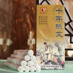 Rollos de palo de Moxa pura, palo de ajenjo para quemar, terapia de masaje tradicional china para acupuntura, antiestrés, 10 unidades